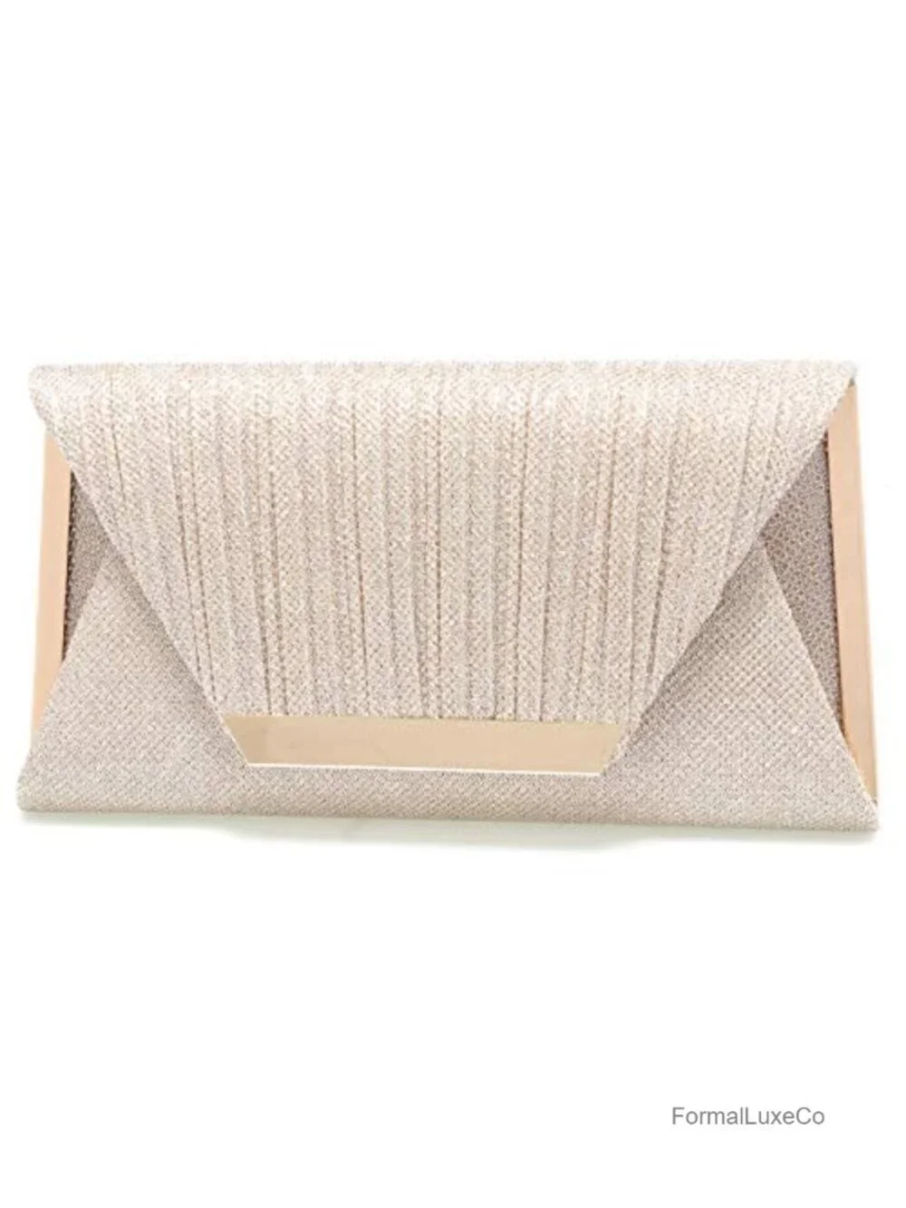 Sparkling Mesh Clutch Purse with Detachable Chain Strap